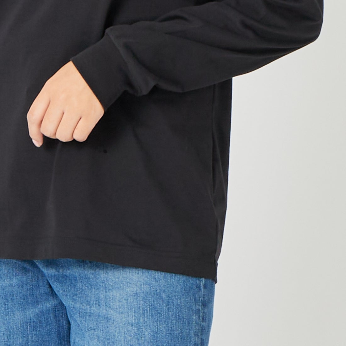 THE NORTH FACE [ザ ノースフェイス] ロングスリーブフラッシュドライズーピッカーティー [NT82645] K &&モデル身長：162cm 着用サイズ：S&&