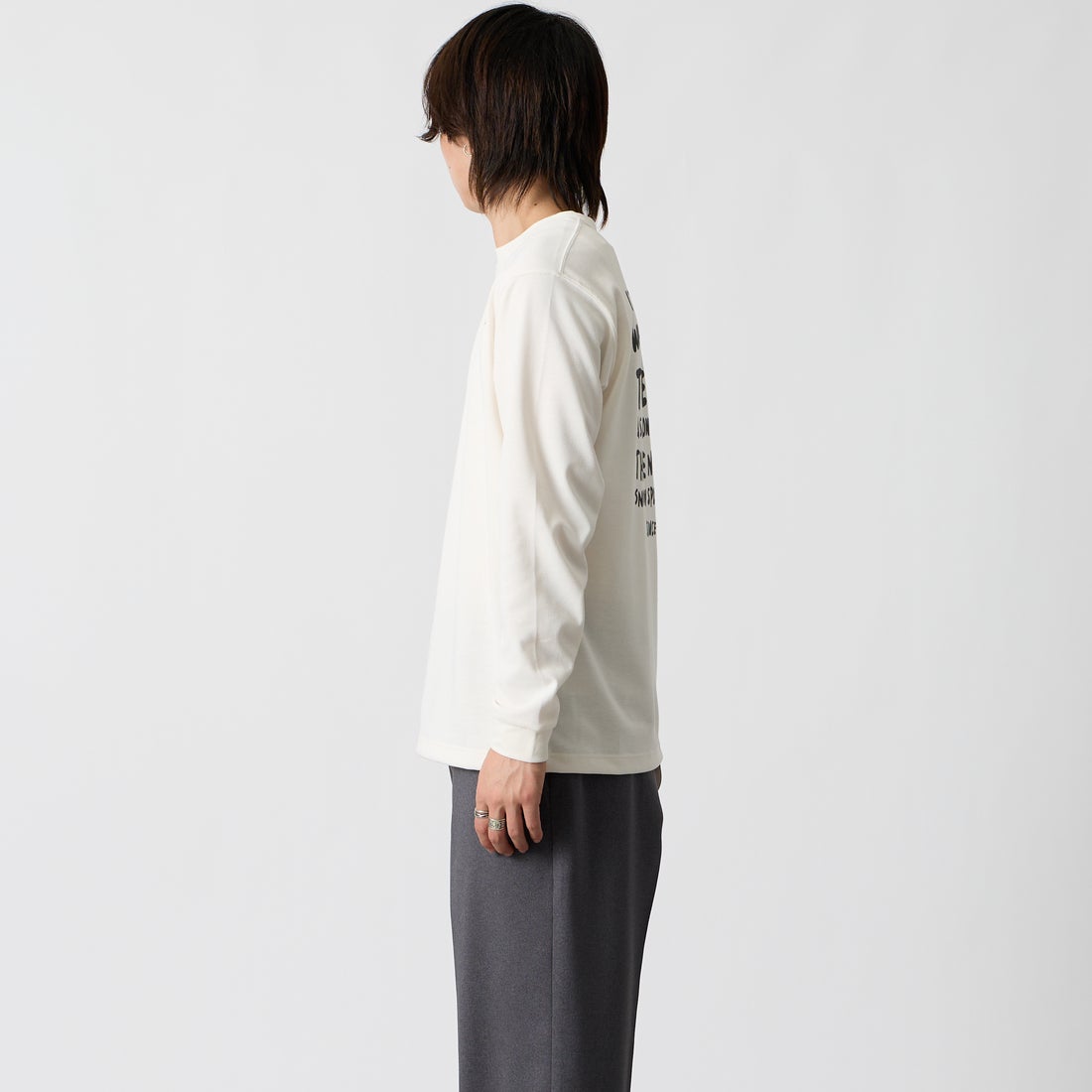 THE NORTH FACE [ザ ノースフェイス] ロングスリーブスノーレッククルー [NT82690] OW &&モデル身長：177cm 着用サイズ：M&&