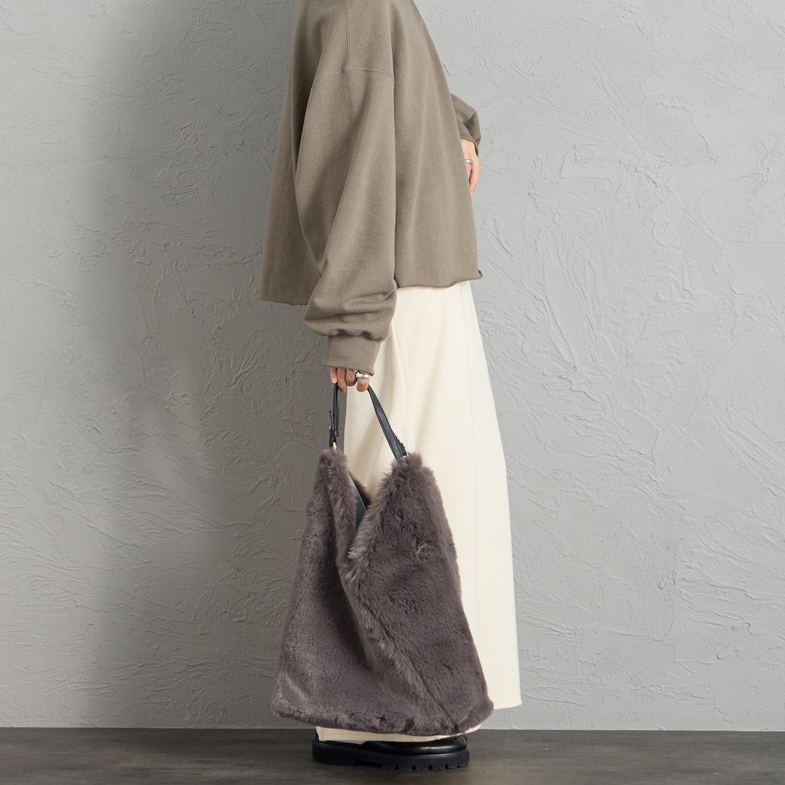 CACHELLIE [カシェリエ] トライアングルファートートバッグ [C8917] GRAY