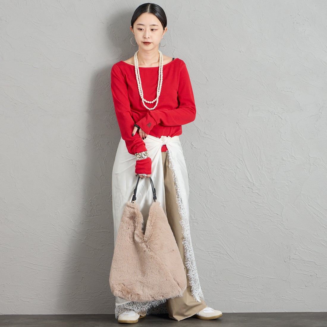 CACHELLIE [カシェリエ] トライアングルファートートバッグ [C8917] BEIGE