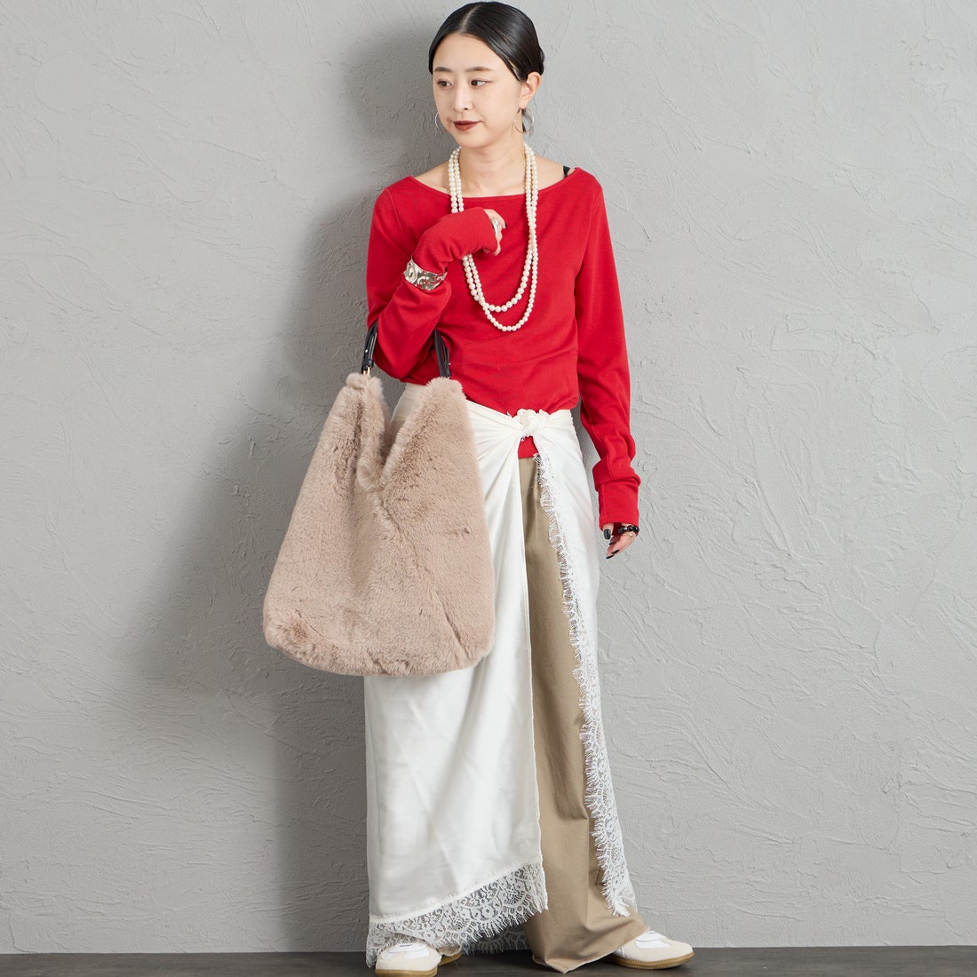 CACHELLIE [カシェリエ] トライアングルファートートバッグ [C8917] BEIGE