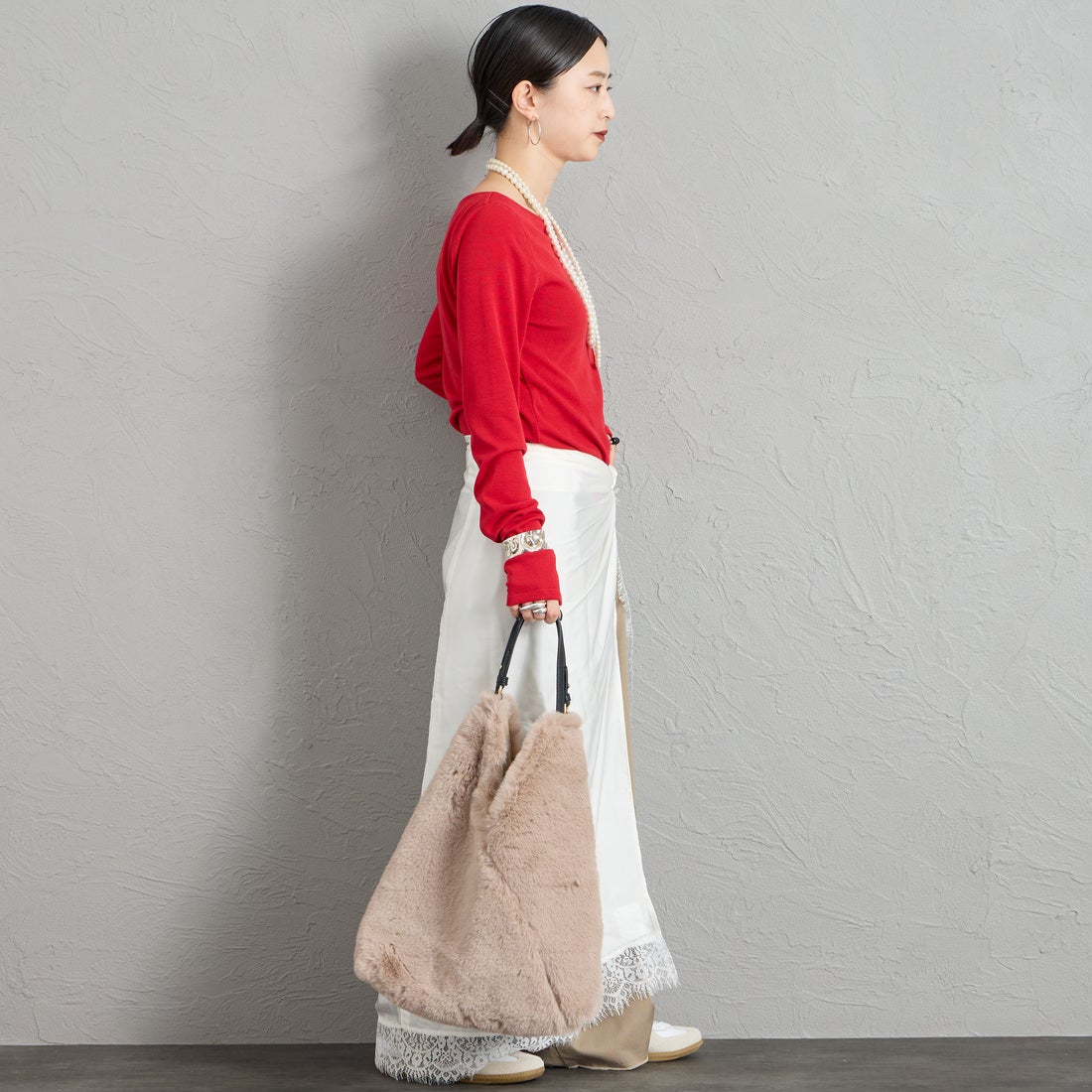 CACHELLIE [カシェリエ] トライアングルファートートバッグ [C8917] BEIGE