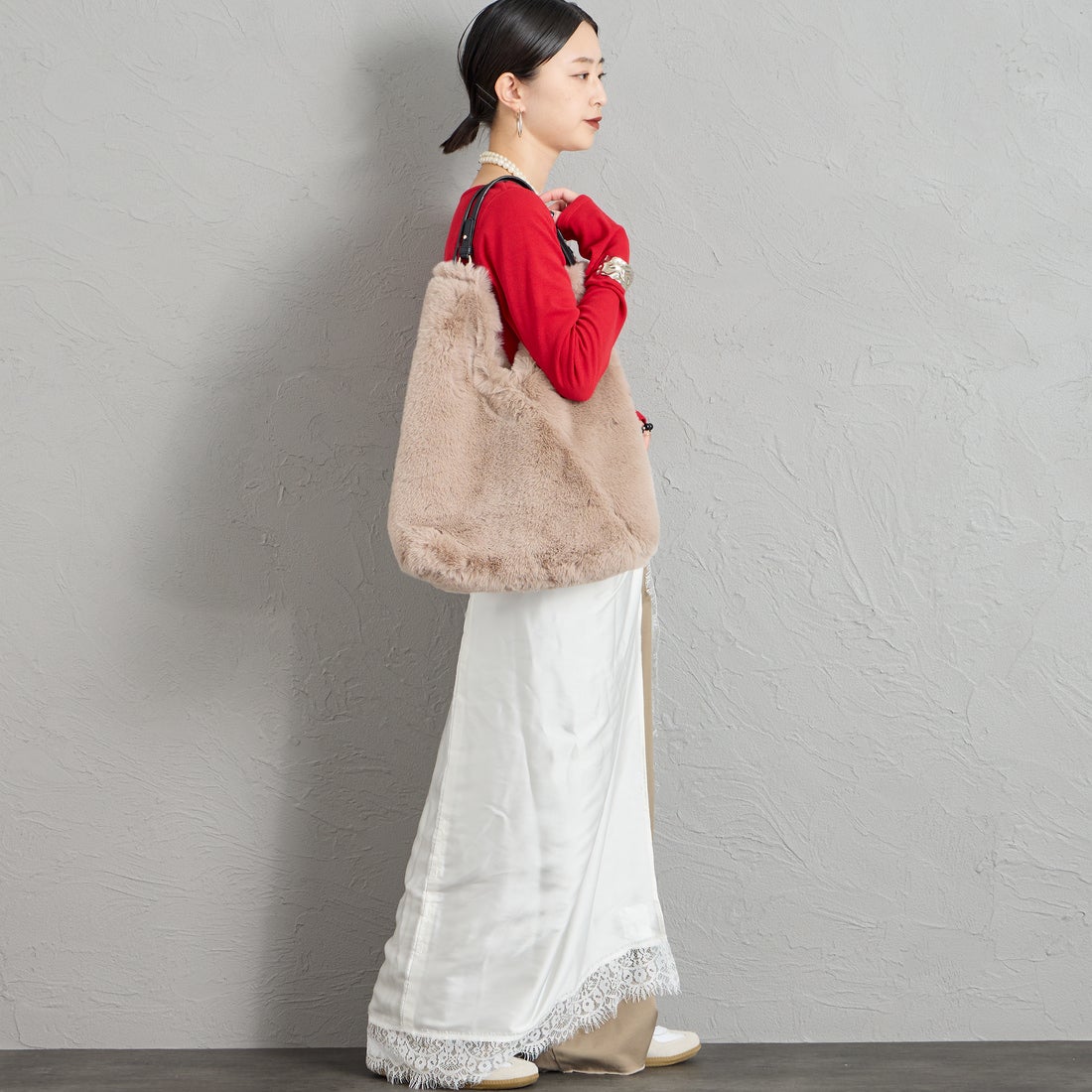 CACHELLIE [カシェリエ] トライアングルファートートバッグ [C8917] BEIGE
