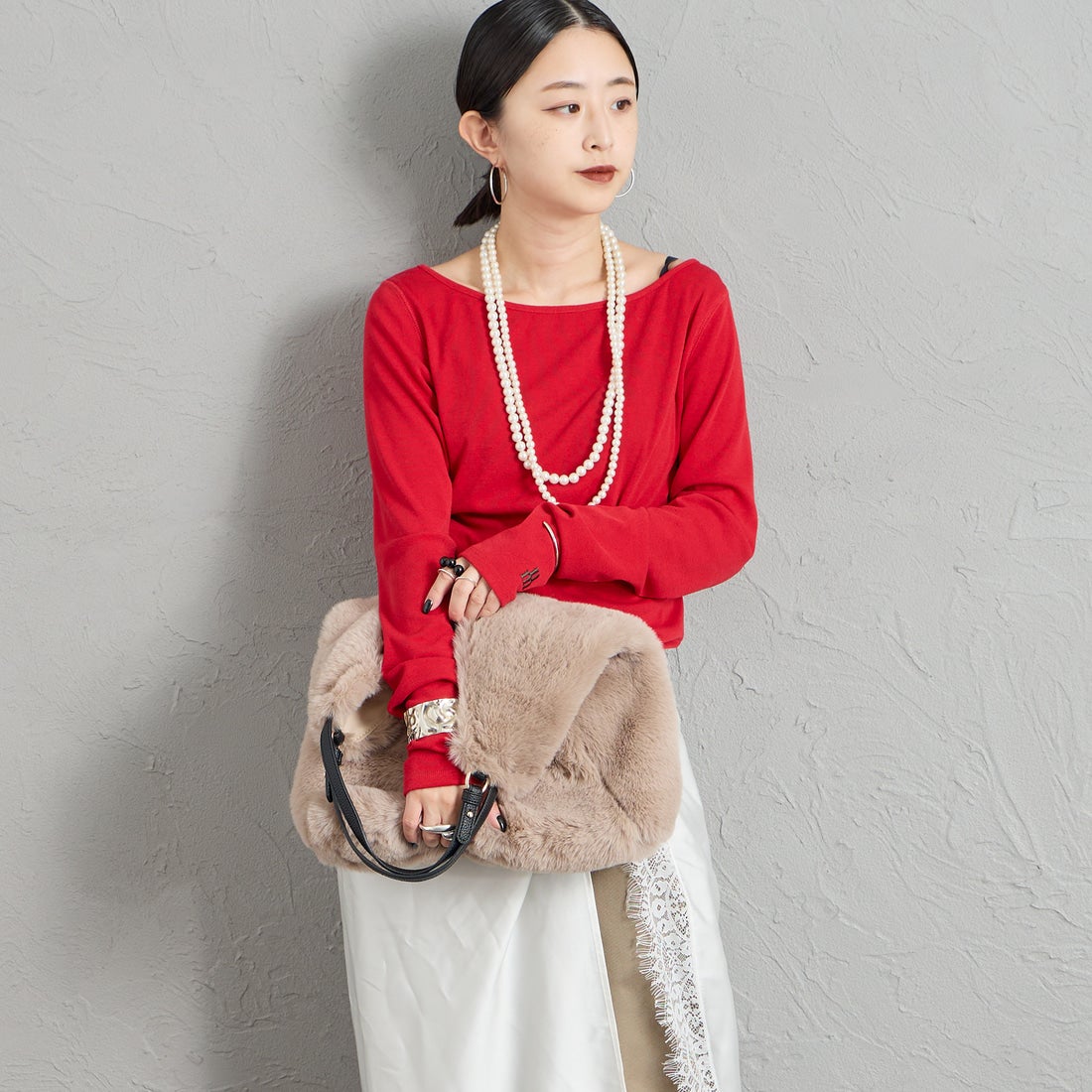 CACHELLIE [カシェリエ] トライアングルファートートバッグ [C8917] BEIGE