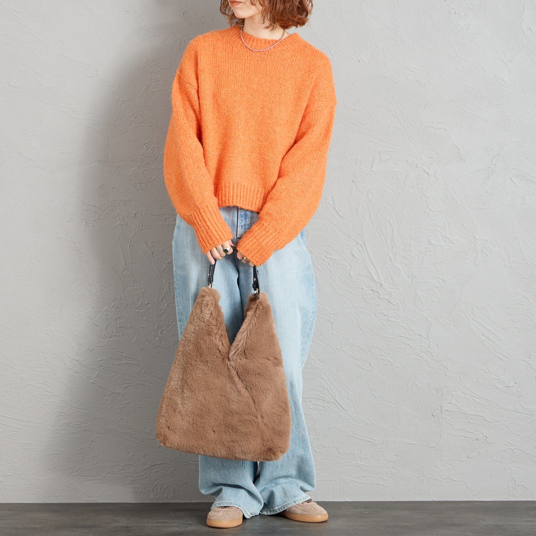 CACHELLIE [カシェリエ] トライアングルファートートバッグ [C8917] BROWN