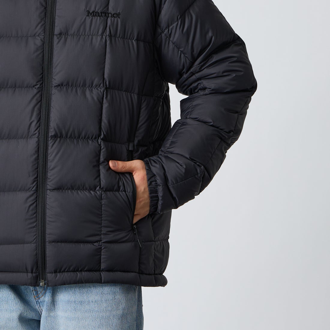 Marmot [マーモット] 別注 フード付き ライトダウンジャケット [MTFW26UDW328IN-JF] BLACK