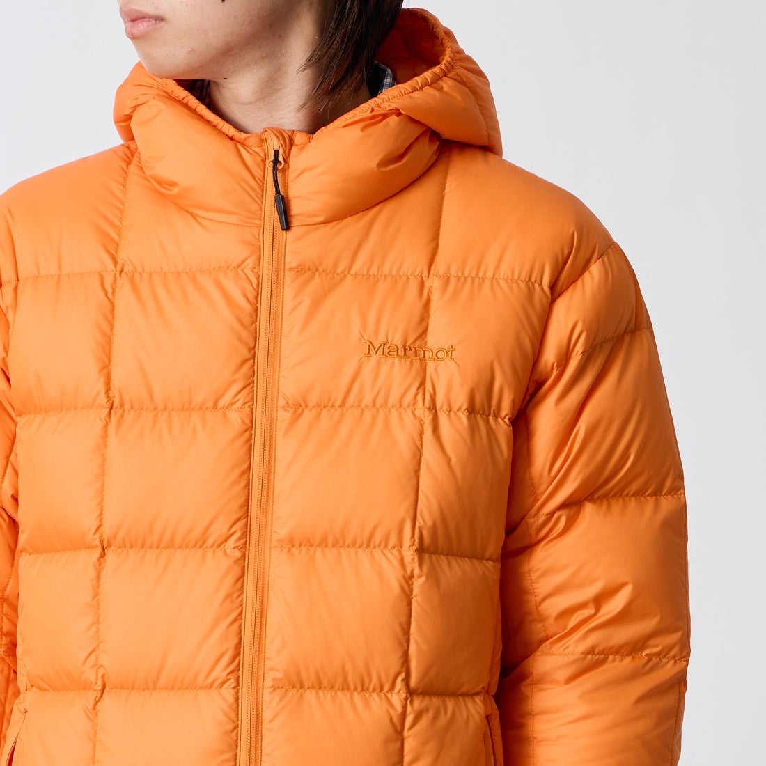 Marmot [マーモット] 別注 フード付き ライトダウンジャケット [MTFW26UDW328IN-JF] ORANGE