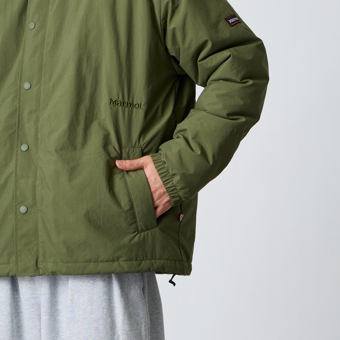 Marmot [マーモット] 別注 プリマロフト 中綿入りコーチジャケット [MTFW26UJK327IN-JF] KHAKI
