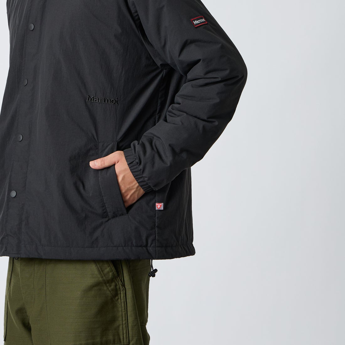 Marmot [マーモット] 別注 プリマロフト 中綿入りコーチジャケット [MTFW26UJK327IN-JF] BLACK
