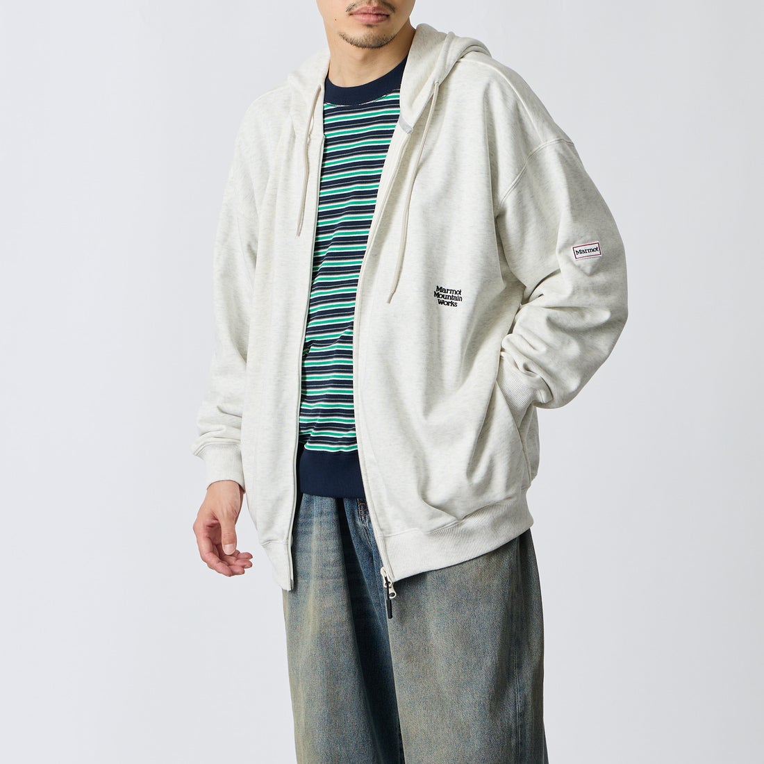 ASH GRAY&&モデル身長：168cm 着用サイズ：L&&