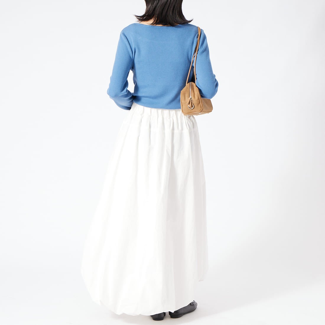 USINE [ユジーヌ] スクエアネックリブニット [11269845] ｻｯｸｽ &&モデル身長：162cm 着用サイズ：F&&