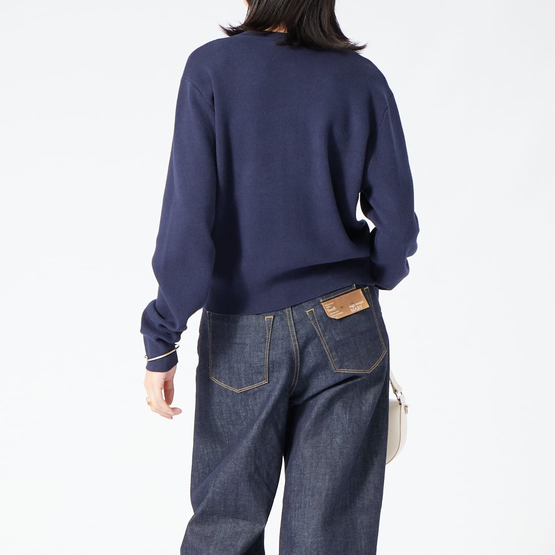 USINE [ユジーヌ] コットンカシミヤカーディガン [11269846] ﾈｲﾋﾞｰ &&モデル身長：162cm 着用サイズ：F&&