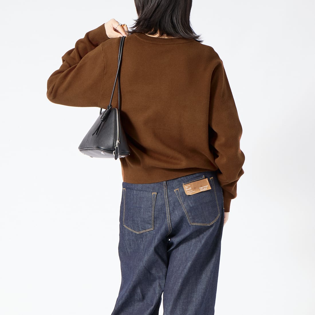 USINE [ユジーヌ] コットンカシミヤカーディガン [11269846]ﾌﾞﾗｳﾝ &&モデル身長：162cm 着用サイズ：F&&