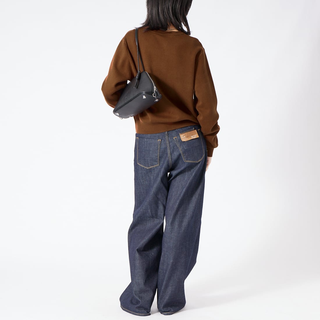 USINE [ユジーヌ] コットンカシミヤカーディガン [11269846]ﾌﾞﾗｳﾝ &&モデル身長：162cm 着用サイズ：F&&