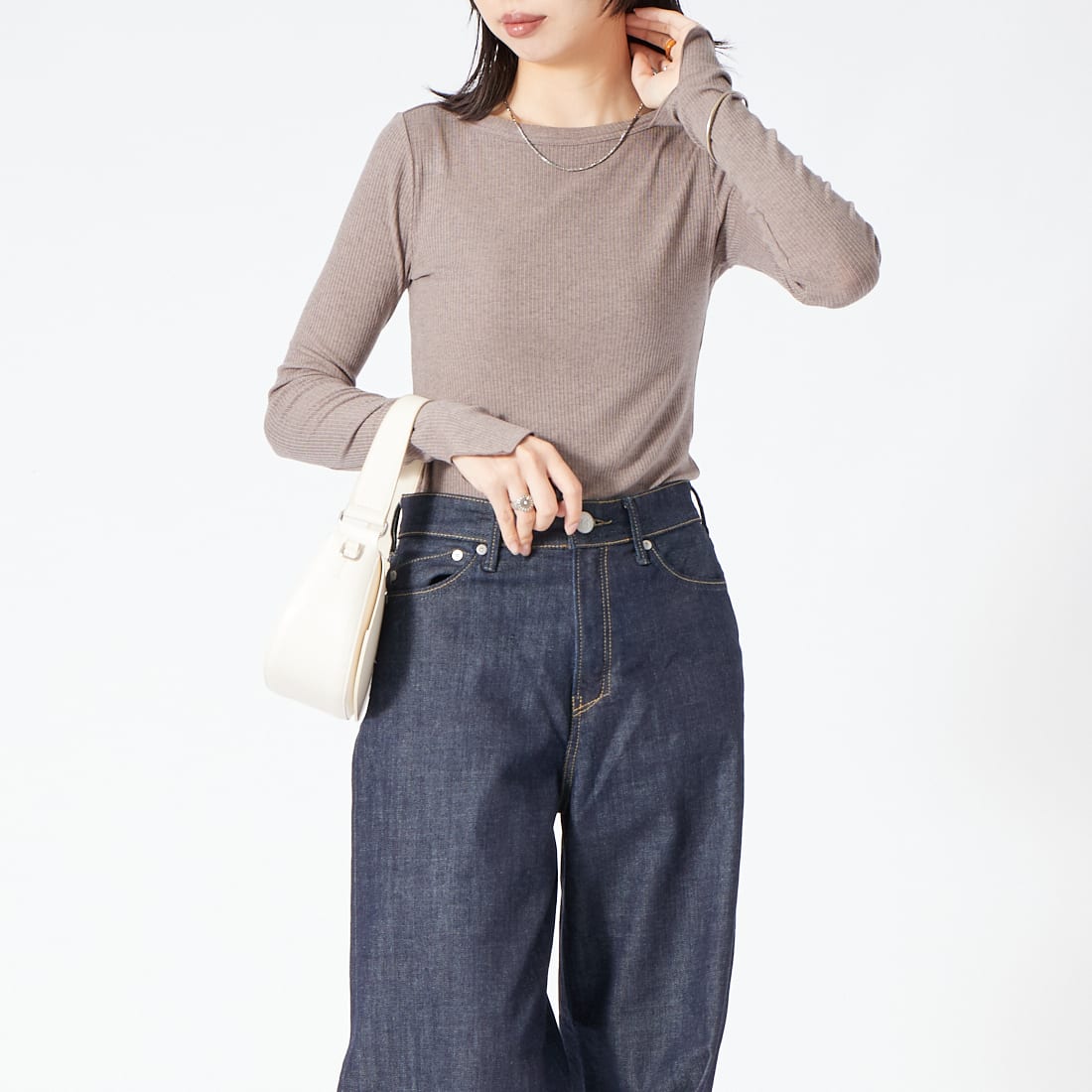 035 ﾓｶ&&モデル身長：162cm 着用サイズ：F&&