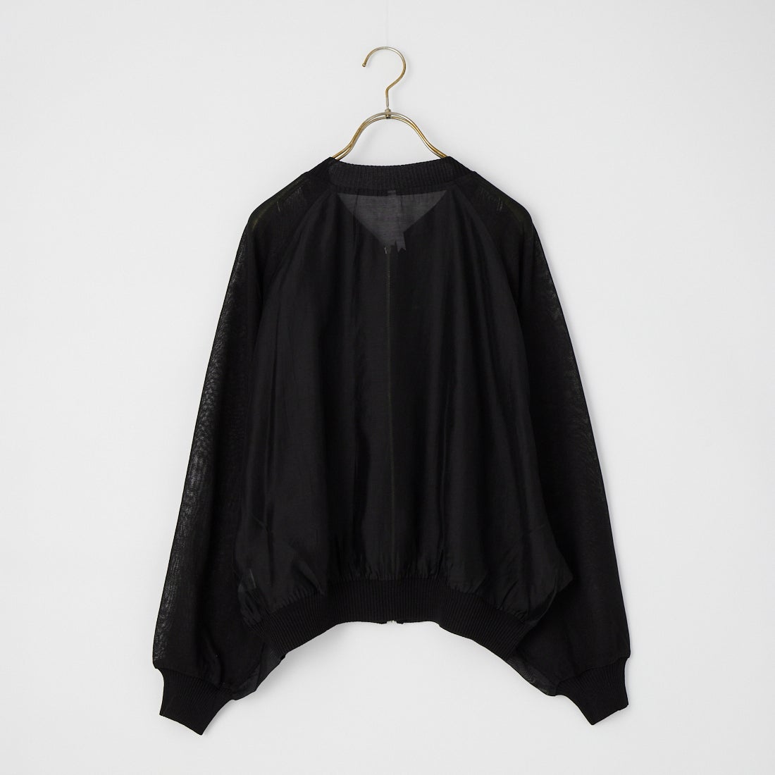 DIGNITE COLLIER [ディニテコリエ] ニット切替シアーブルゾン [80268339] 004 ﾌﾞﾗｯｸ