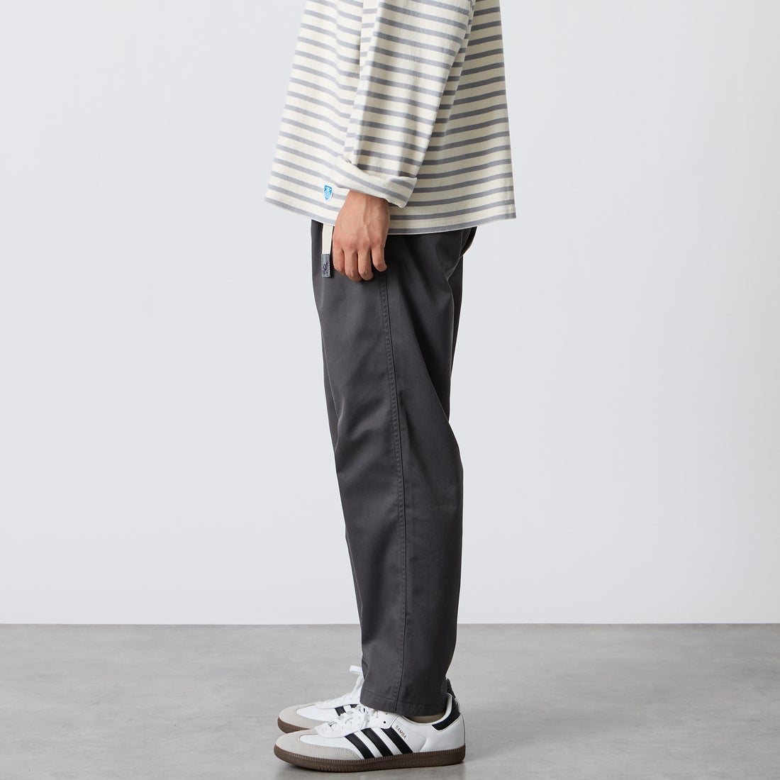 GRAMiCCi [グラミチ] 別注 T/C エブリデイパンツ [GMP6-F1025-JF] CHARCOAL &&モデル身長：175cm 着用サイズ：M&&