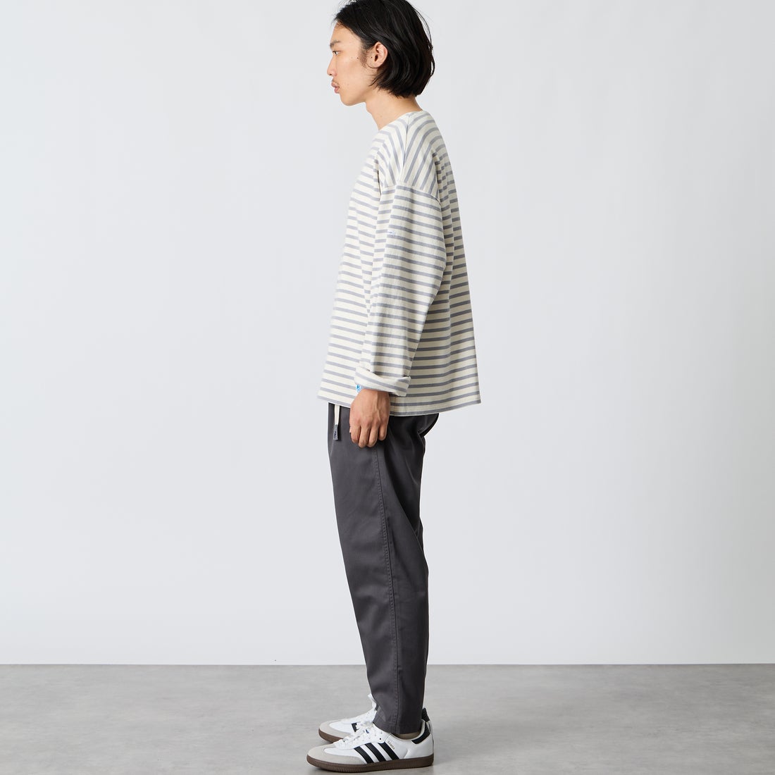GRAMiCCi [グラミチ] 別注 T/C エブリデイパンツ [GMP6-F1025-JF] CHARCOAL &&モデル身長：175cm 着用サイズ：M&&