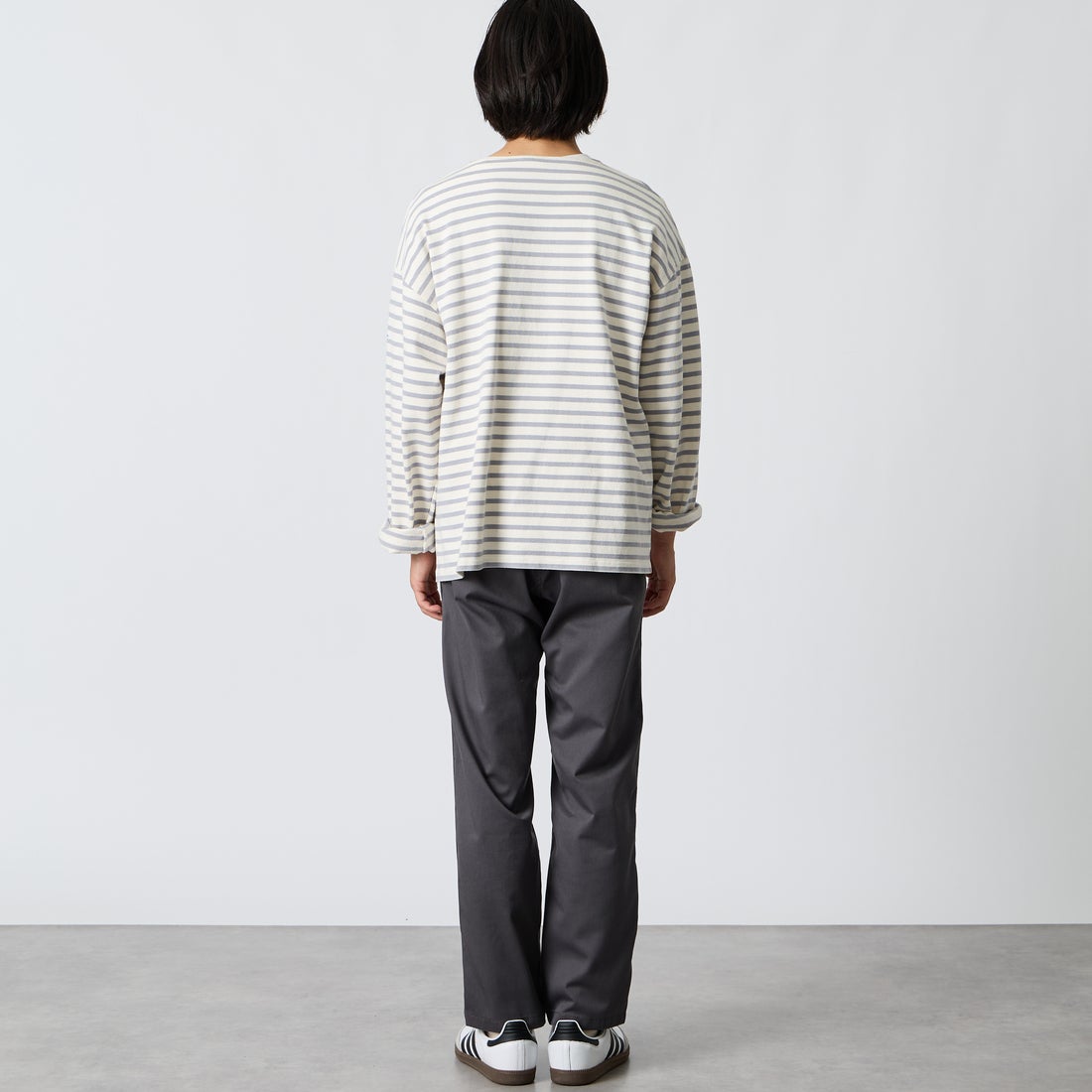 GRAMiCCi [グラミチ] 別注 T/C エブリデイパンツ [GMP6-F1025-JF] CHARCOAL &&モデル身長：175cm 着用サイズ：M&&