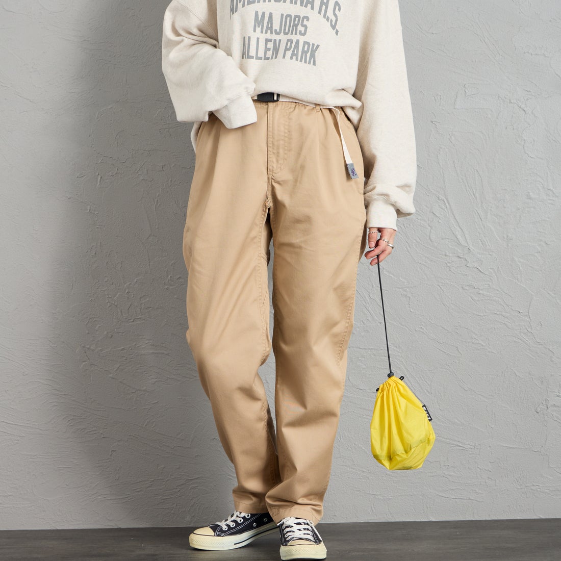 GRAMiCCi [グラミチ] 別注 T/C エブリデイパンツ [GMP6-F1025-JF] CHINO &&モデル身長：158cm 着用サイズ：S&&