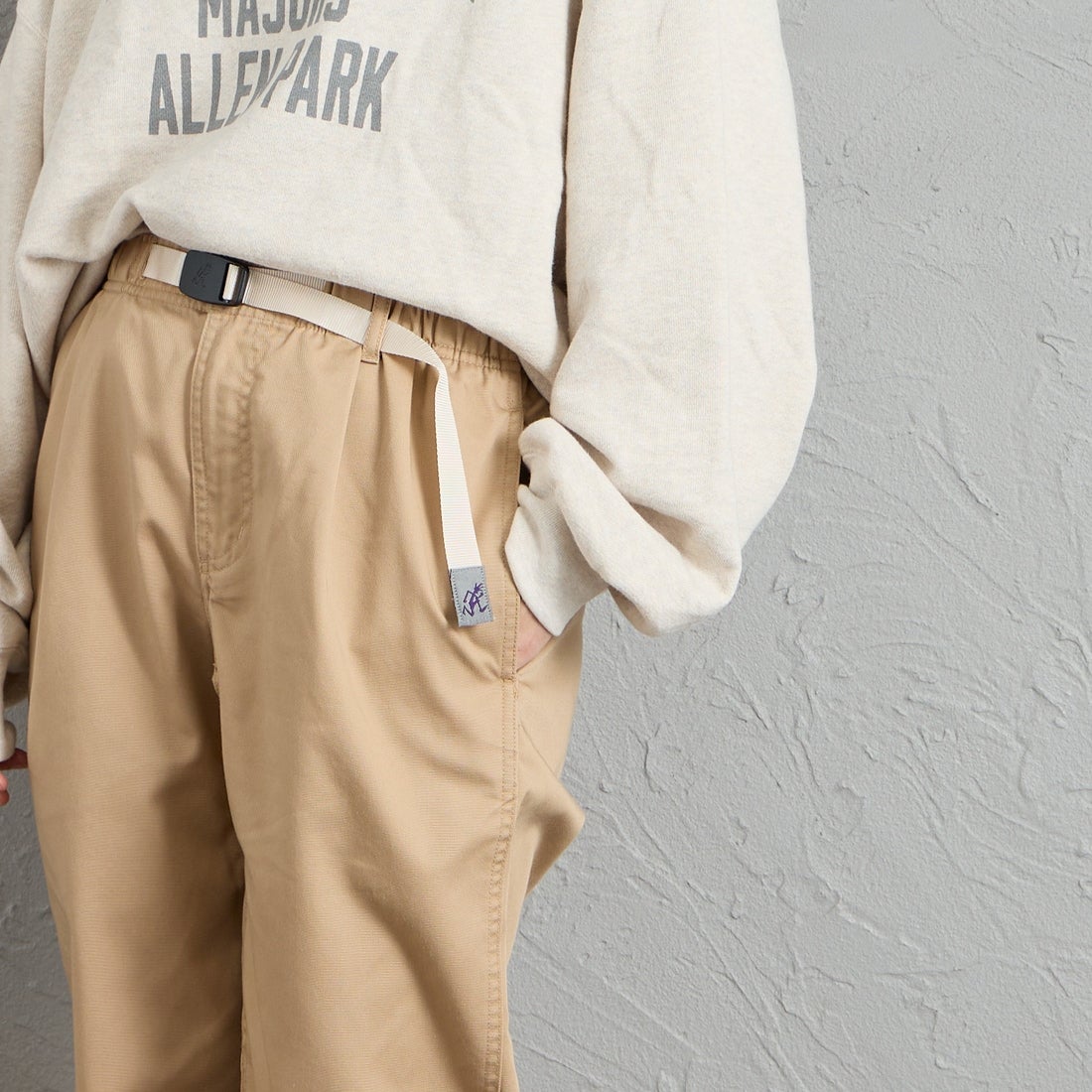 GRAMiCCi [グラミチ] 別注 T/C エブリデイパンツ [GMP6-F1025-JF] CHINO &&モデル身長：158cm 着用サイズ：S&&