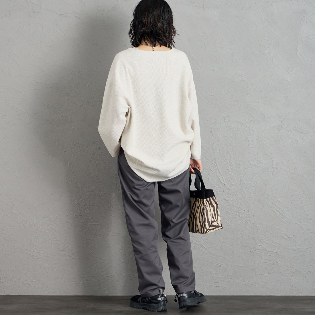 GRAMiCCi [グラミチ] 別注 T/C エブリデイパンツ [GMP6-F1025-JF] CHARCOAL &&モデル身長：160cm 着用サイズ：S&&