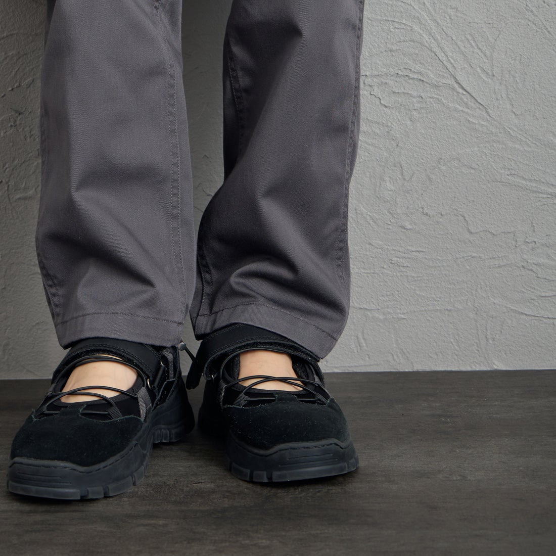 GRAMiCCi [グラミチ] 別注 T/C エブリデイパンツ [GMP6-F1025-JF] CHARCOAL &&モデル身長：160cm 着用サイズ：S&&
