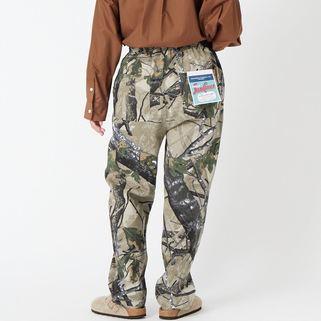 UNIVERSAL OVERALL [ユニバーサルオーバーオール] 別注 シェフパンツ [U2633601IN-JF] REAL TREE &&モデル身長：162cm 着用サイズ：S&&