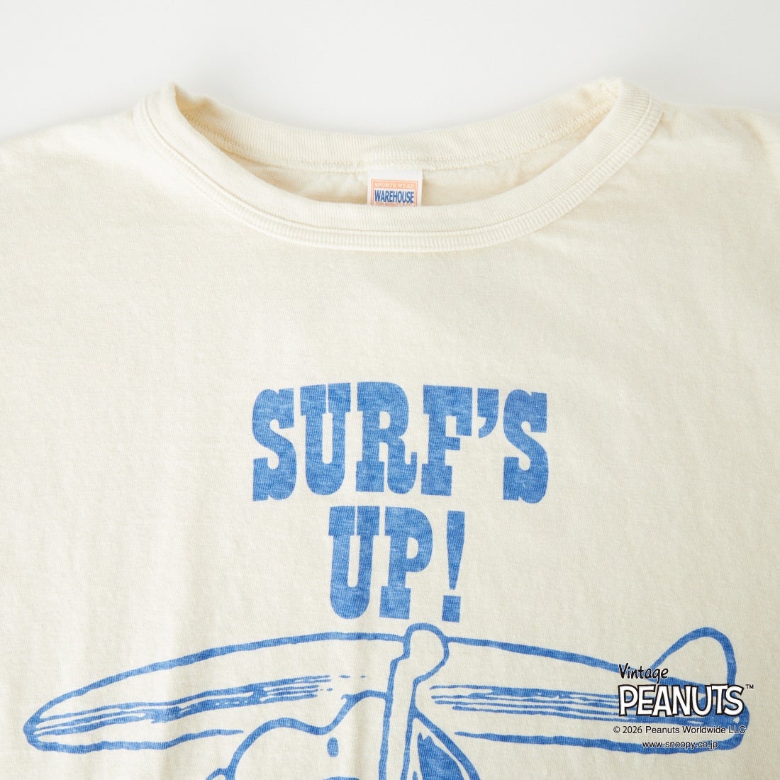 WAREHOUSE [ウエアハウス] SURF'S UP プリントTシャツ [YP126S-1] CREAM