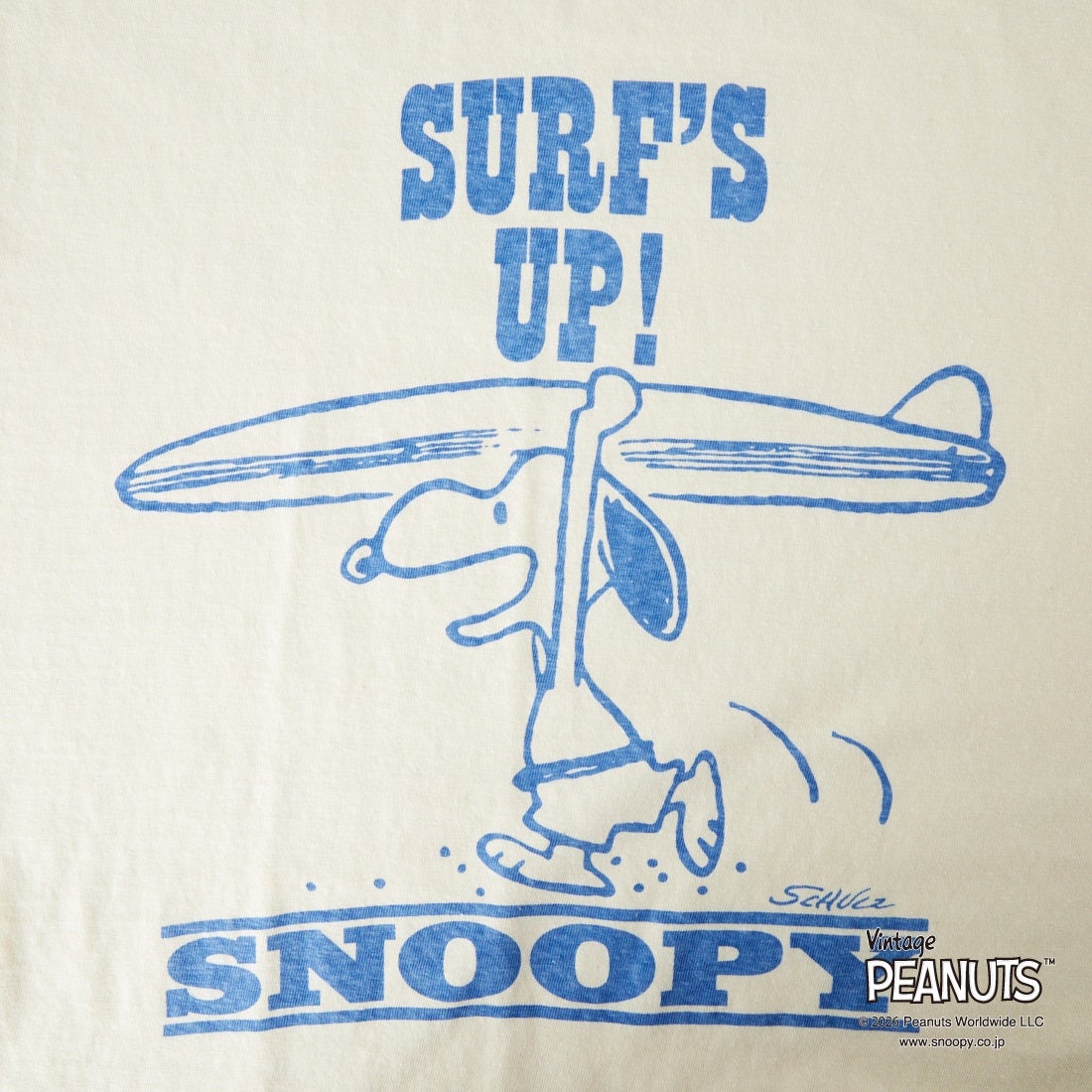 WAREHOUSE [ウエアハウス] SURF'S UP プリントTシャツ [YP126S-1] CREAM