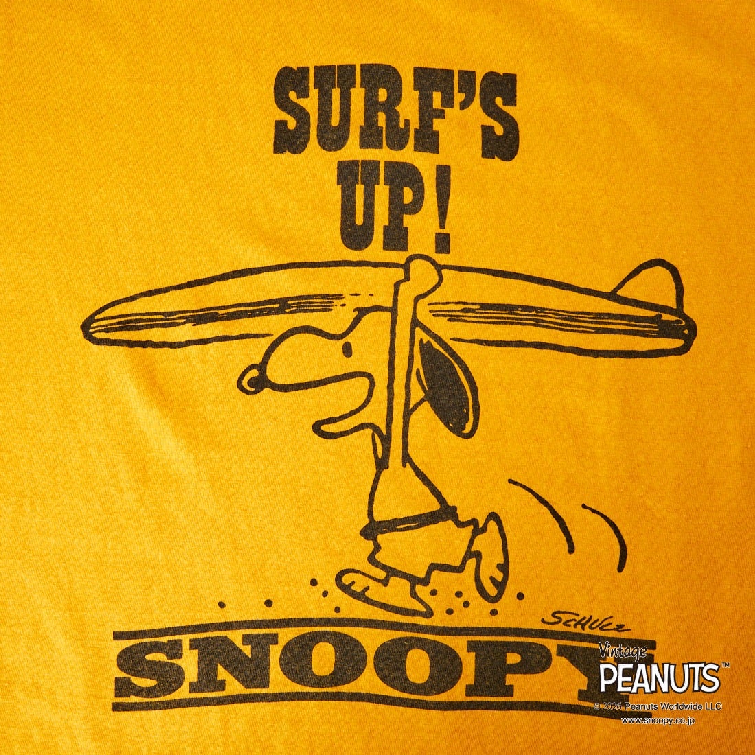 WAREHOUSE [ウエアハウス] SURF'S UP プリントTシャツ [YP126S-1] YELLOW