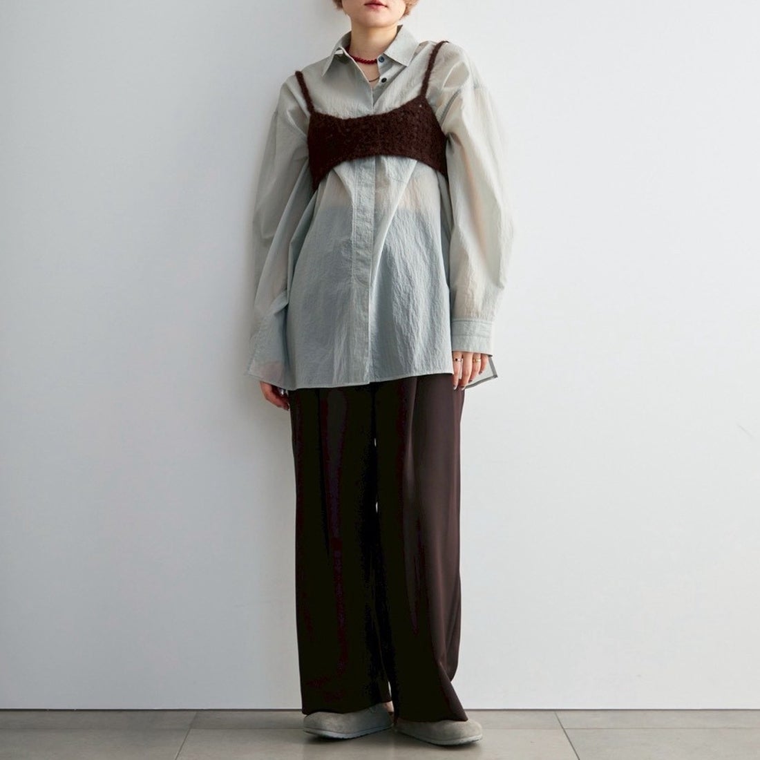 anuke [アンヌーク] クロシェニットビスチェ [62620510] BRN
