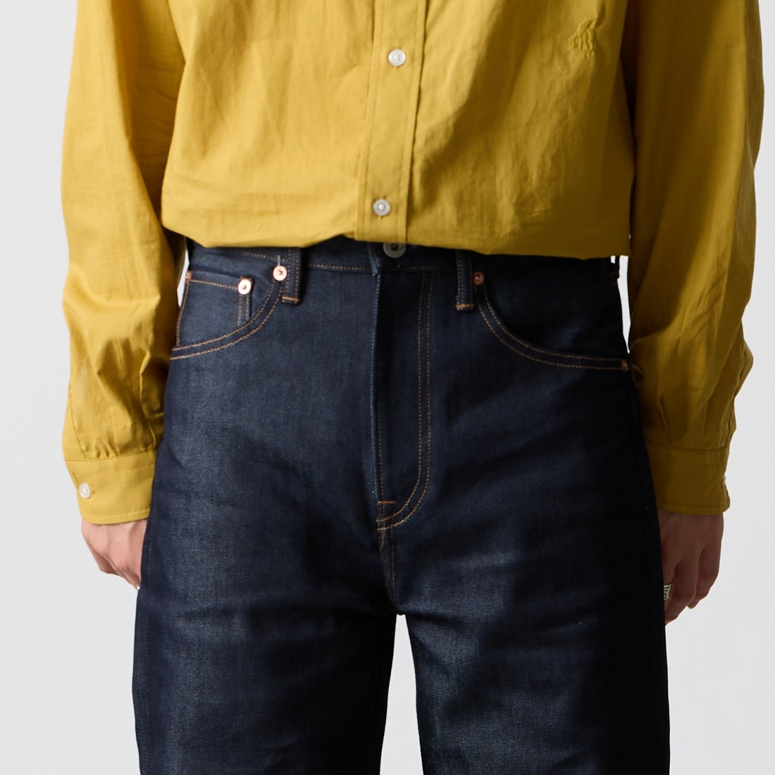 Japan Blue Jeans. [ジャパンブルージーンズ] 9ozライトフレアジーンズ [JMJE0502] RIG &&モデル身長：177cm 着用サイズ：28&&
