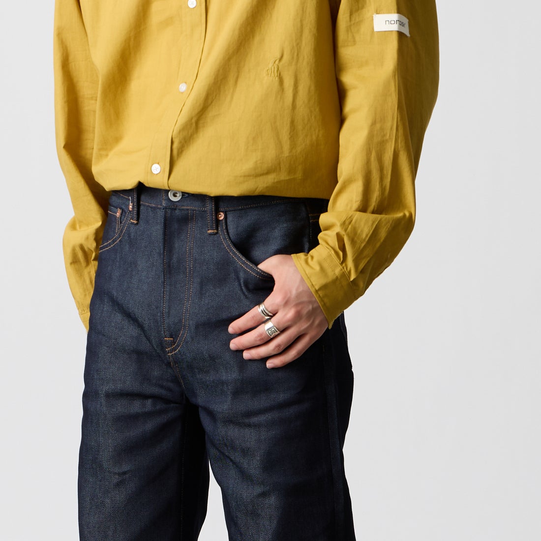 Japan Blue Jeans. [ジャパンブルージーンズ] 9ozライトフレアジーンズ [JMJE0502] RIG &&モデル身長：177cm 着用サイズ：28&&