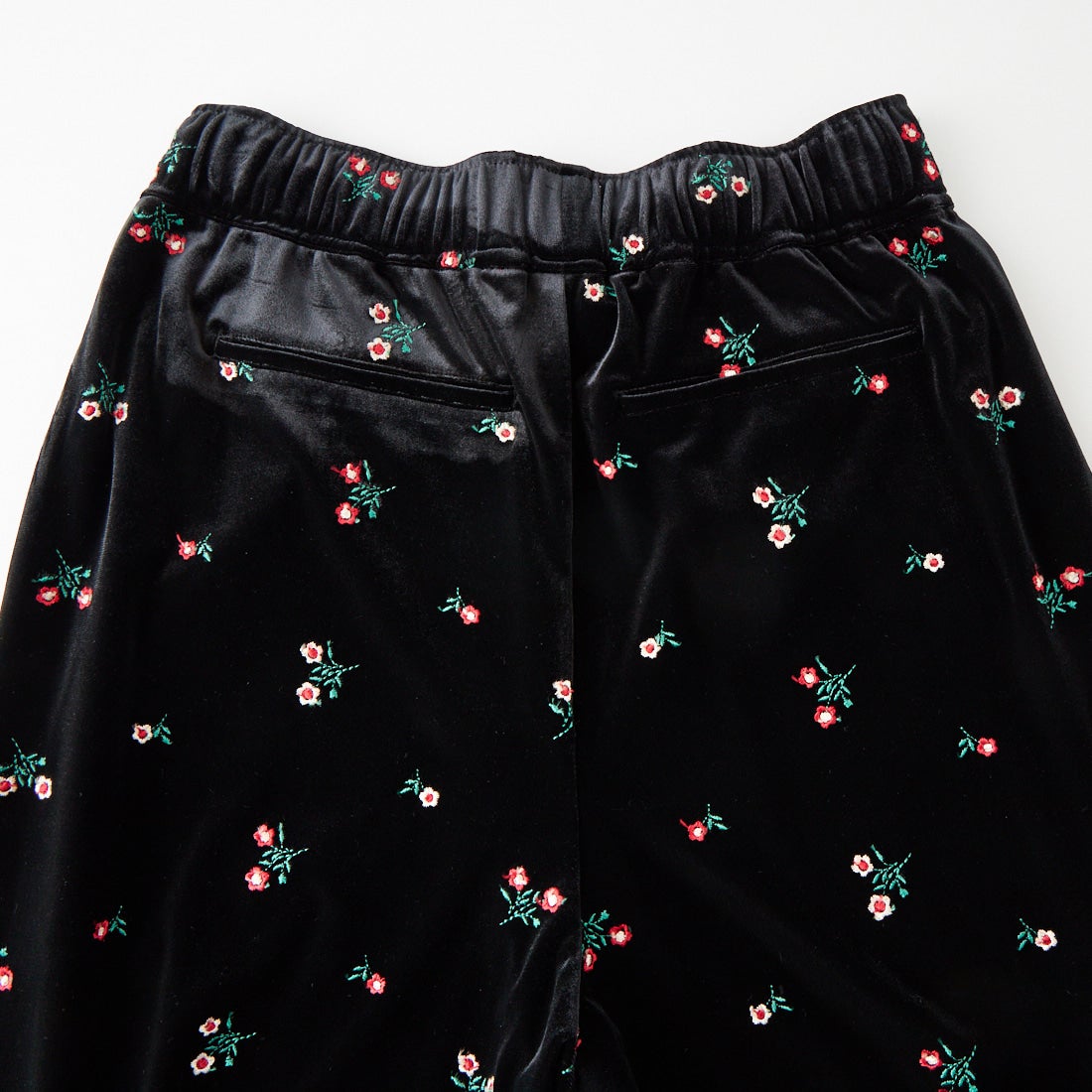 TICCA [ティッカ] ベロアフラワーエンブロイダリーパンツ [TBFA-172] BLK FLOWER