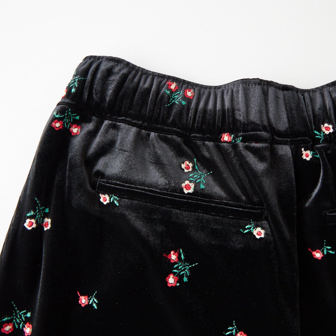 TICCA [ティッカ] ベロアフラワーエンブロイダリーパンツ [TBFA-172] BLK FLOWER