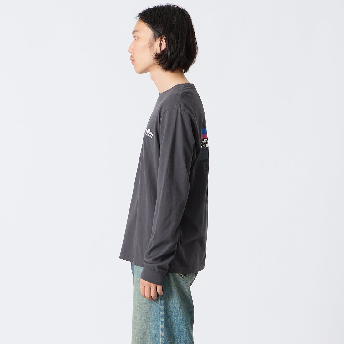 patagonia [パタゴニア] メンズ ロングスリーブ フィッツロイ フットヒルズTシャツ [37893] INBK &&モデル身長：175cm 着用サイズ：S&&