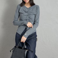 08 CHARCOA&&モデル身長：162cm 着用サイズ：F&&