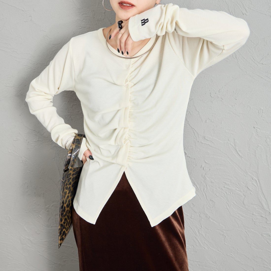 21 IVORY&&モデル身長：150cm 着用サイズ：F&&
