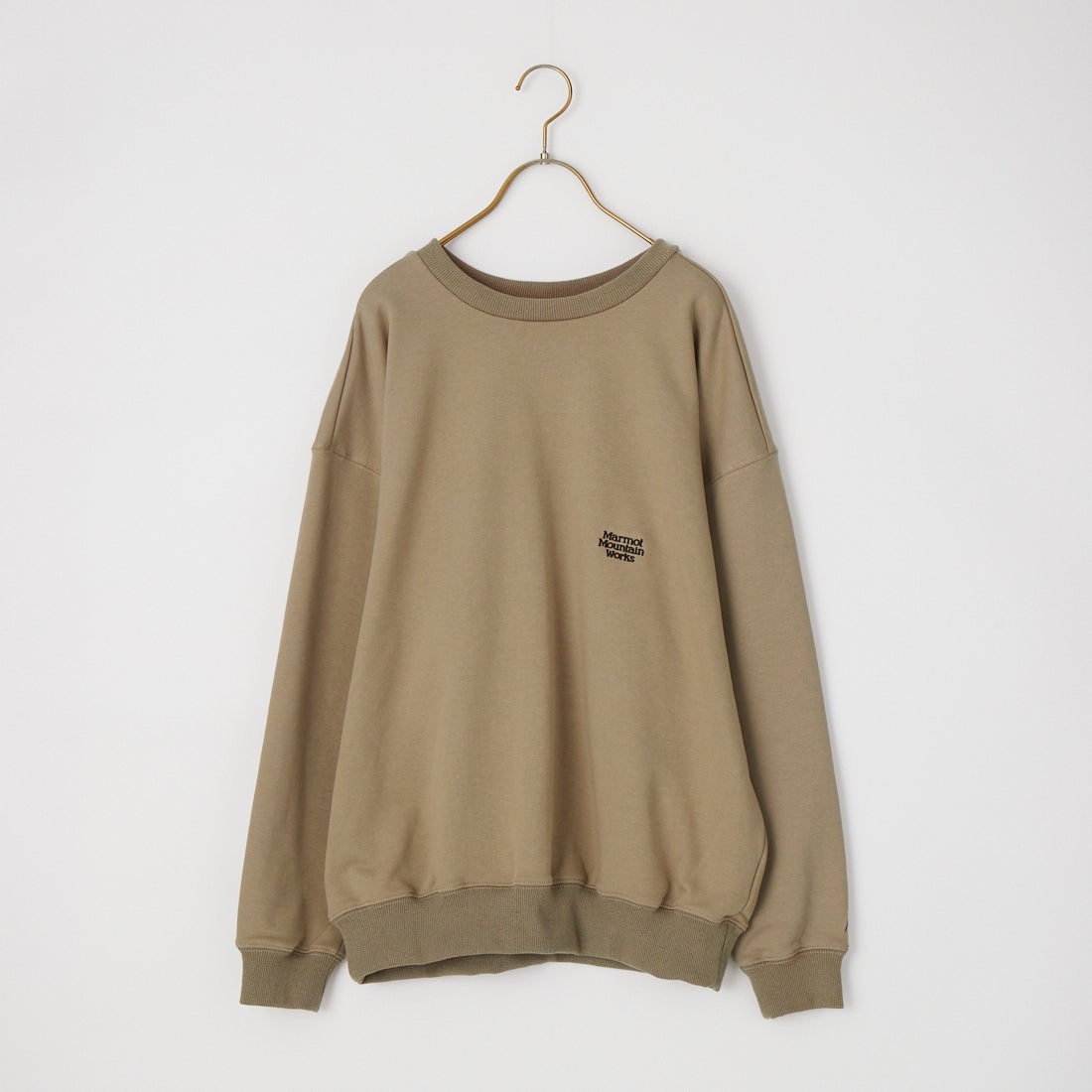 Marmot [マーモット] 別注 バーティカルロゴ バックプリントスウェット [MTFW26USW370IN-JF] BEIGE