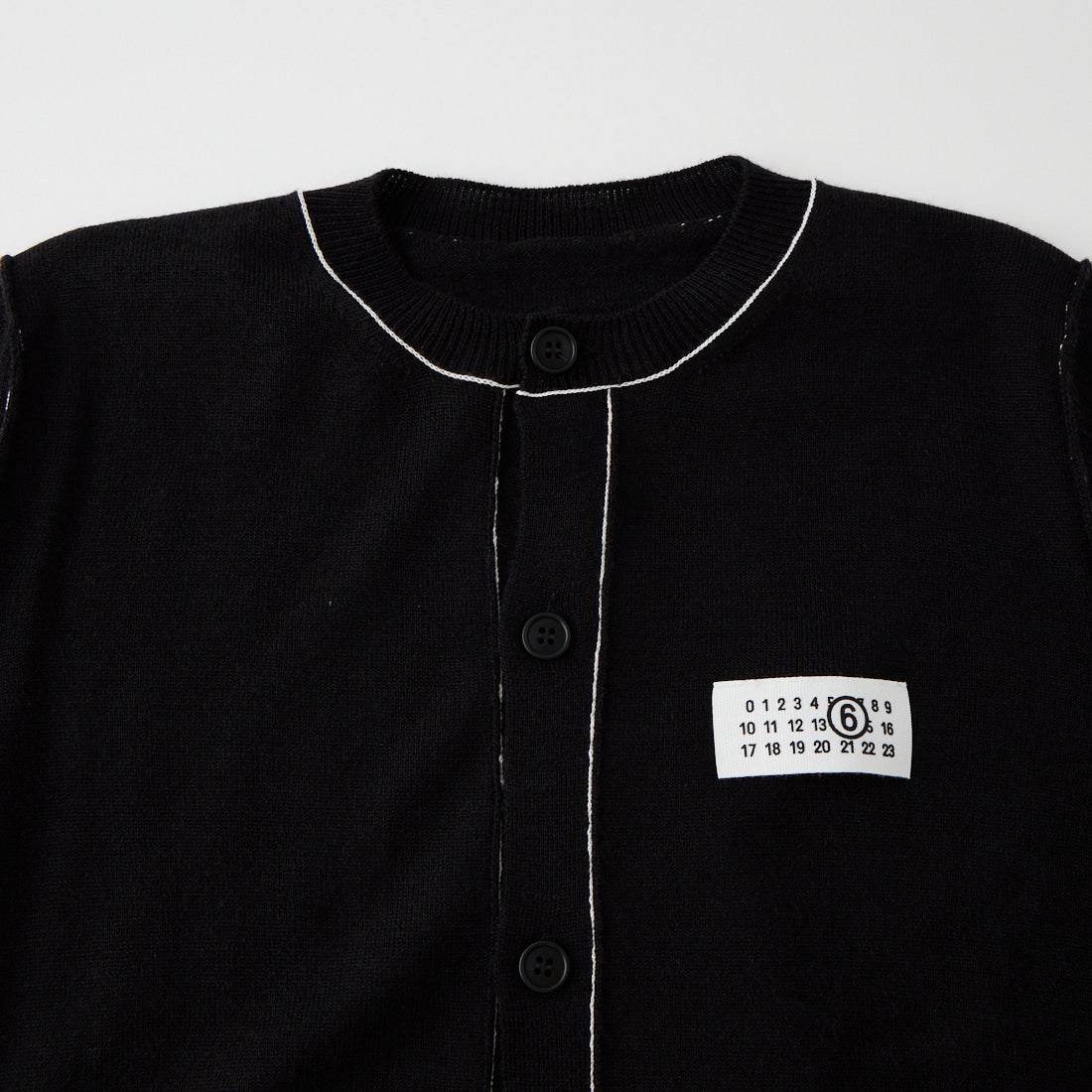 MM6 Maison Margiela [エムエムシックス メゾン マルジェラ] ボタンフロント ウールブレンドニットカーディガン [S52HP0044-M13037] 900 BLACK
