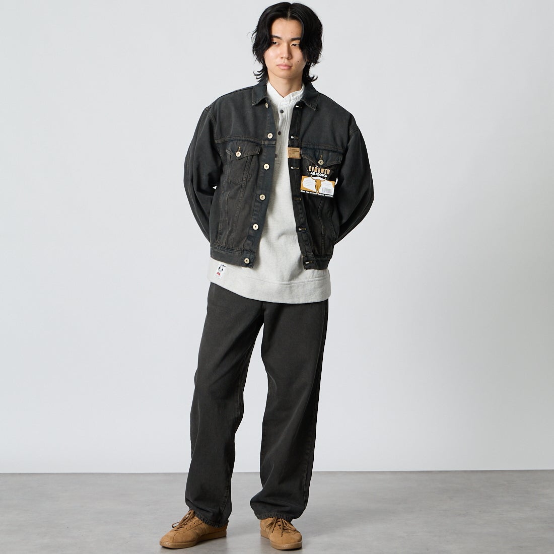 LIBERTO [リベルト] DENVER ワイドデニムパンツ [FL2506] 176 DOUBLE &&モデル身長：177cm 着用サイズ：28&&