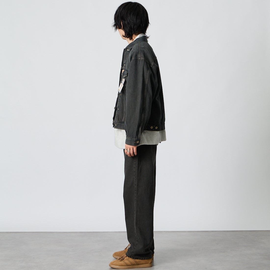 LIBERTO [リベルト] DENVER ワイドデニムパンツ [FL2506] 176 DOUBLE &&モデル身長：177cm 着用サイズ：28&&