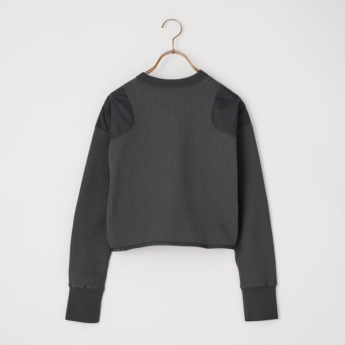 and wander [アンドワンダー] PEワッフル ショートレングスTシャツ [5746284091] GRAY