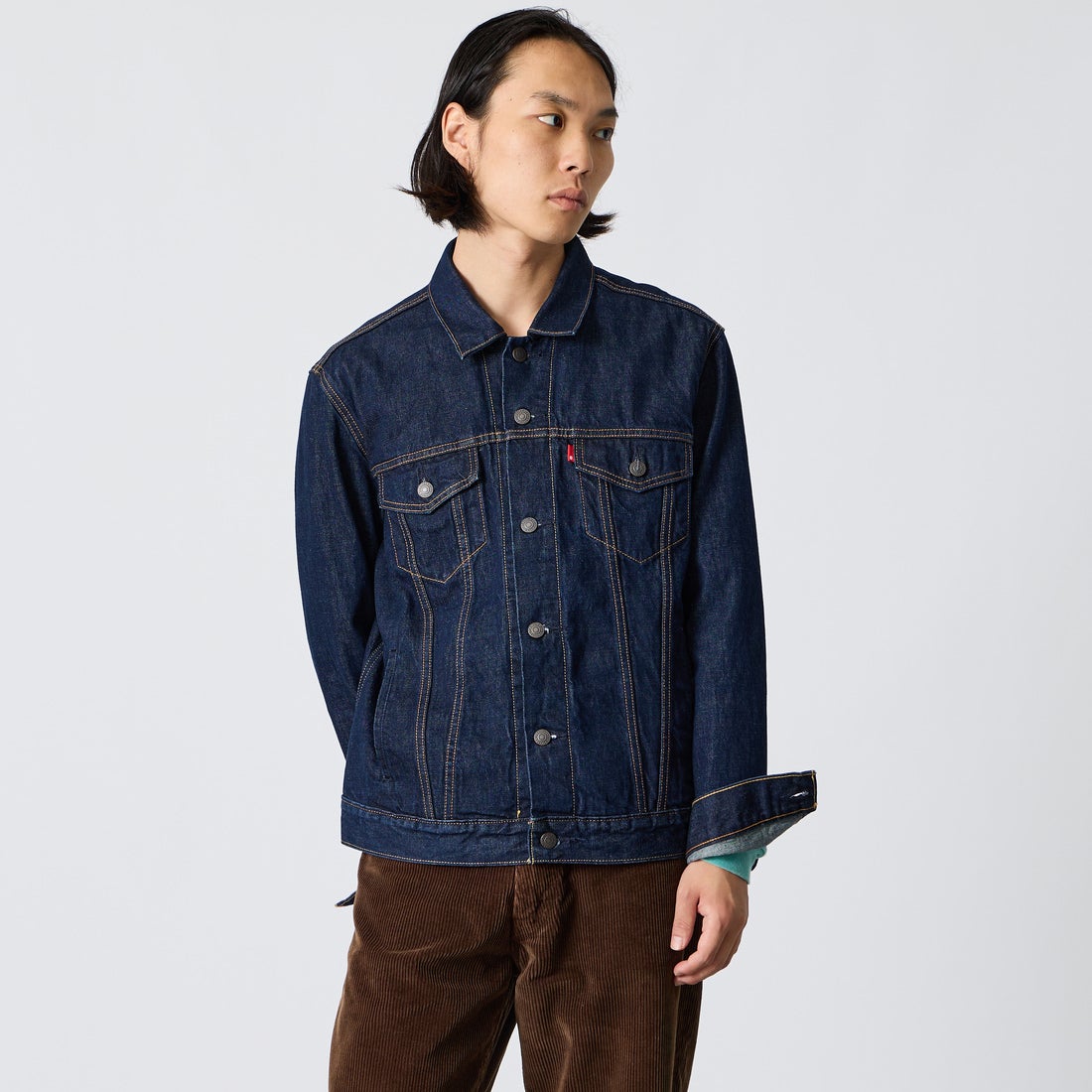 LEVI'S [リーバイス] TYPE3 トラッカージャケット [72334-07] 91 WASH IT &&モデル身長：175cm 着用サイズ：M&&