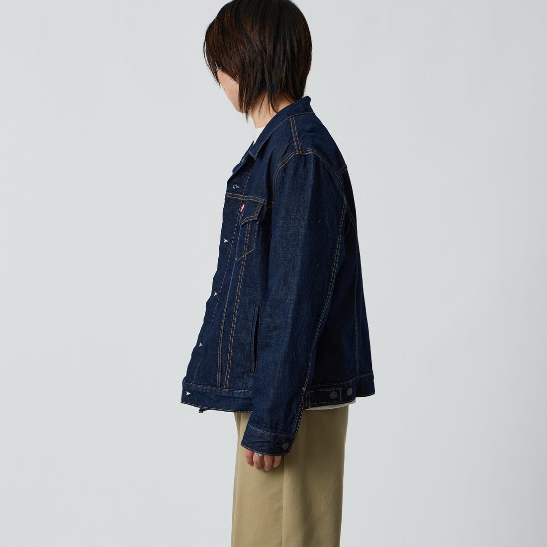 LEVI'S [リーバイス] TYPE3 トラッカージャケット [72334-07] 91 WASH IT &&モデル身長：177cm 着用サイズ：L&&