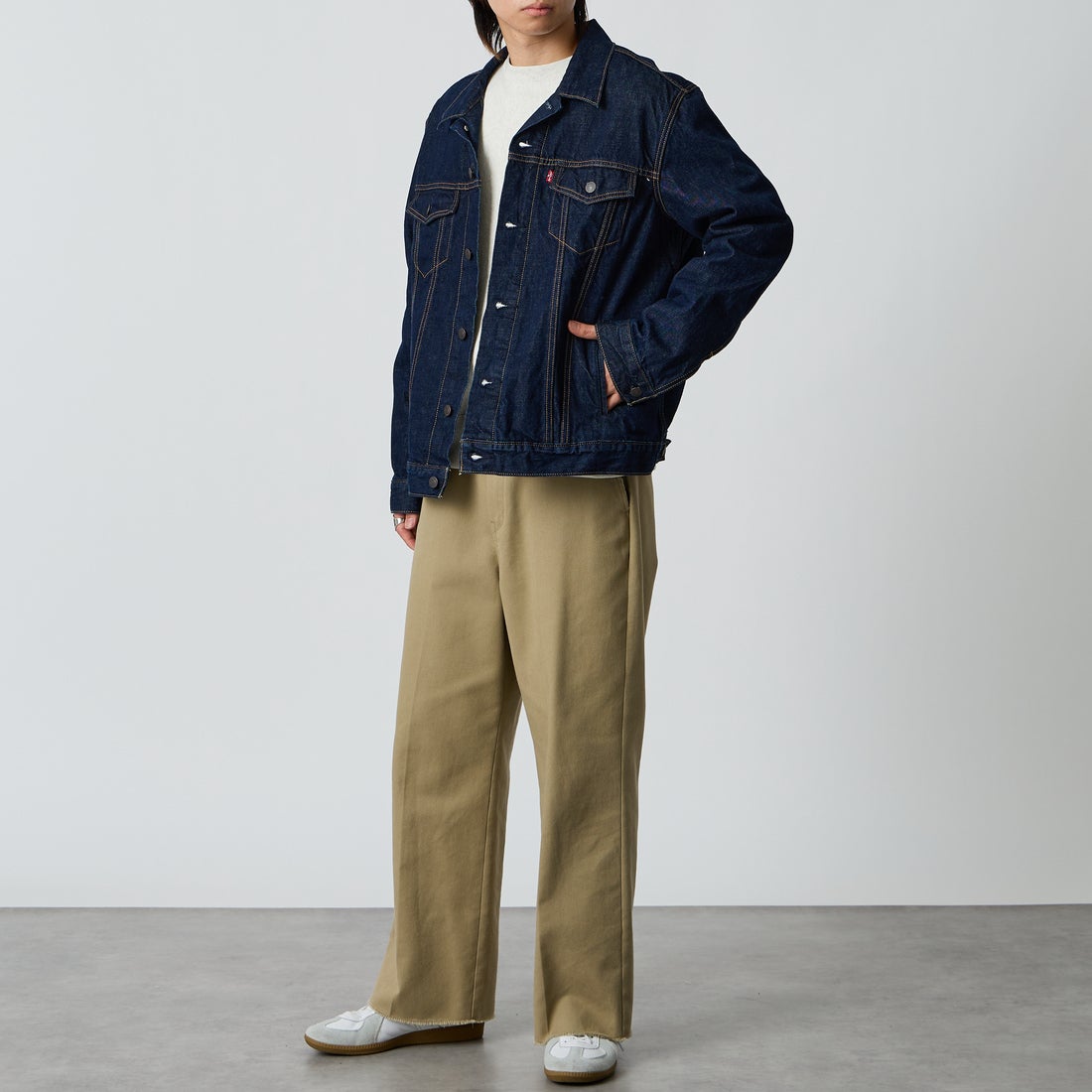 LEVI'S [リーバイス] TYPE3 トラッカージャケット [72334-07] 91 WASH IT &&モデル身長：177cm 着用サイズ：L&&