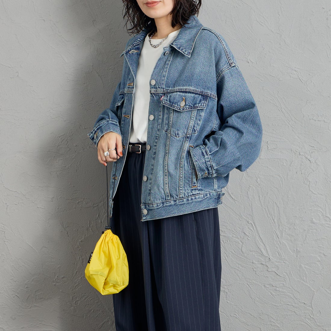 LEVI'S [リーバイス] 90S トラッカージャケット [A1743-01] 76 CHOP CH &&モデル身長：160cm 着用サイズ：S&&