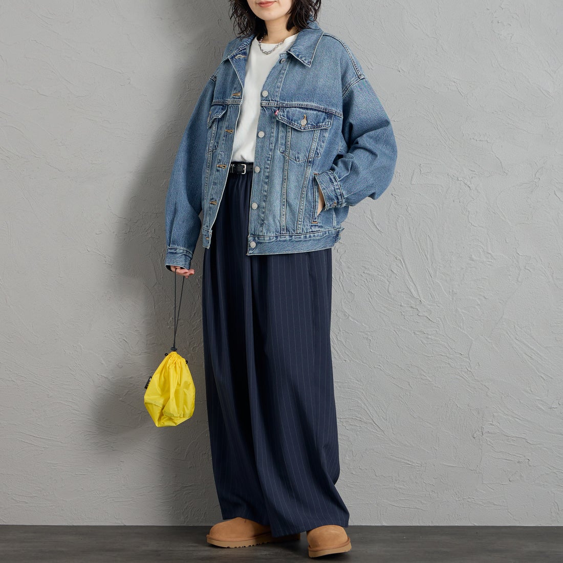 LEVI'S [リーバイス] 90S トラッカージャケット [A1743-01] 76 CHOP CH &&モデル身長：160cm 着用サイズ：S&&