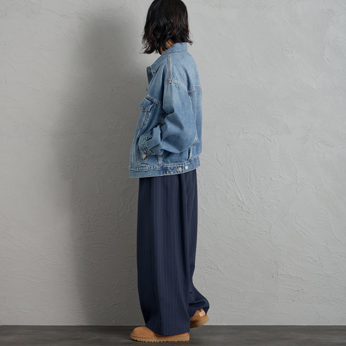 LEVI'S [リーバイス] 90S トラッカージャケット [A1743-01] 76 CHOP CH &&モデル身長：160cm 着用サイズ：S&&